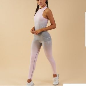 Gymshark ombre seamless leggings - pink and grey.